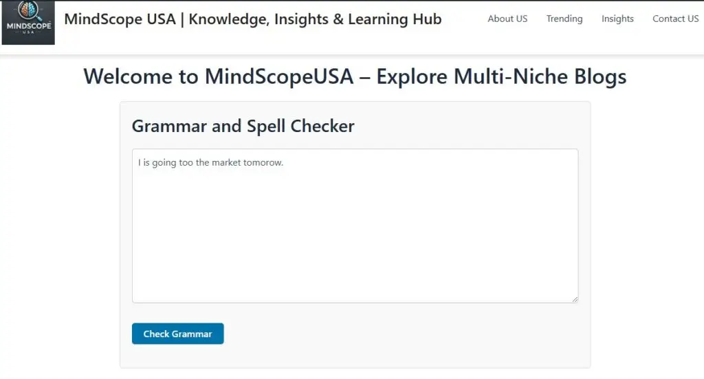 Using Grammar and Spelling Check tool