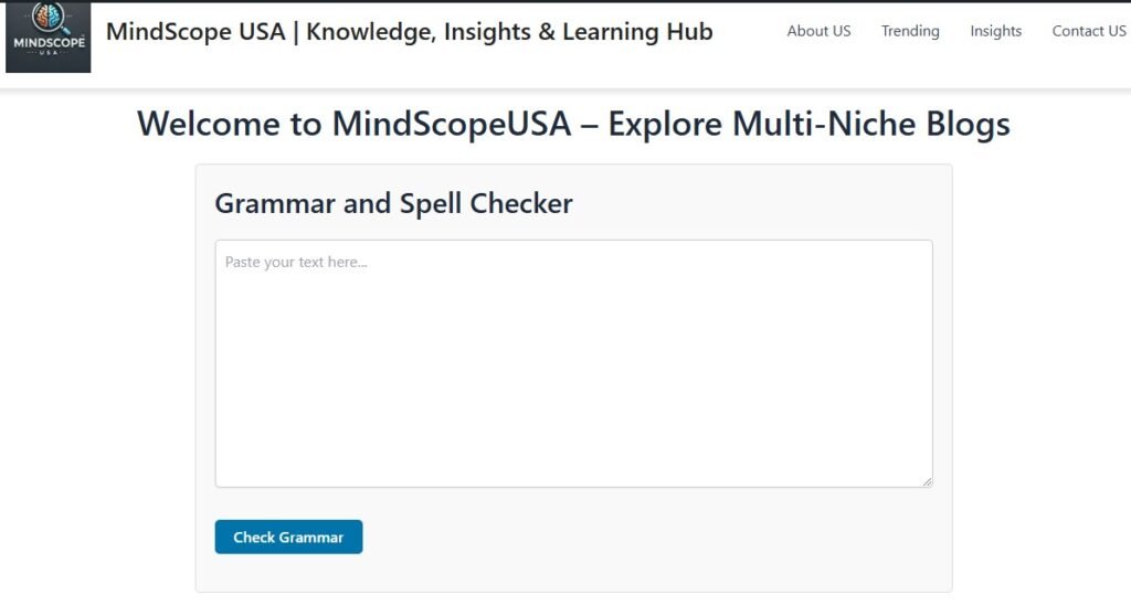 Grammar and Spell Checker Tool