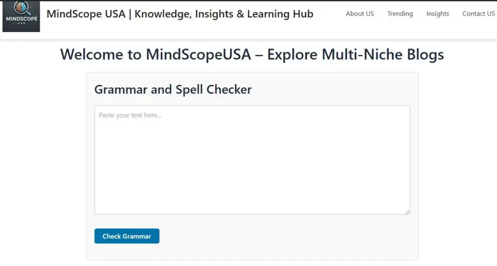 Grammar and Spelling Check Tool